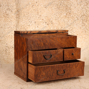 Antique Japanese Ko-Tansu (Small Personal Chest), Taisho, 1912-1926 | SKU: 26M-719-1 -2