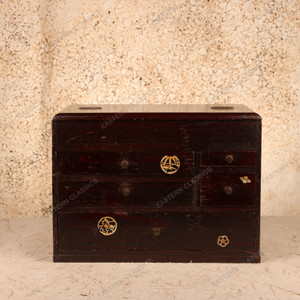 Antique Japanese Haribako Sewing Box, Taisho 1912-1926 | SKU: 26M-090-2 - 1