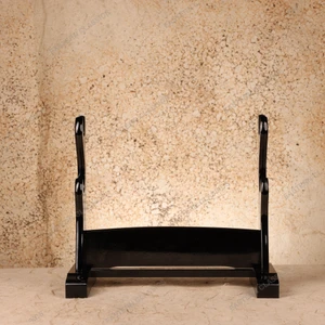 Small Items Vintage Japanese Sword Stand 1966 1989 Late — Wood, Showa Era (SKU: 26M-687) - 1