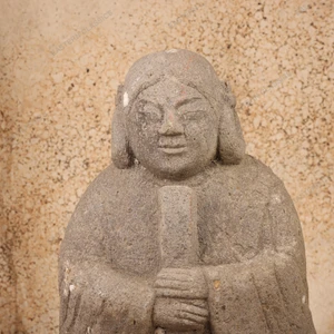 Vintage Japanese Stone Jizo Bosatsu Sculpture, Early Showa (1927-1945) | SKU: 26M-140-1 -2