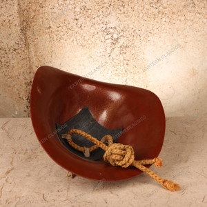Vintage Japanese Shoboshi Lacquered Wood Fire Brigade Helmet, MId Showa 1927-1945 | SKU: 26M-688 -2