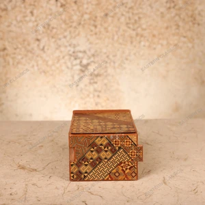 Vintage Japanese Yosegi-Zaiku Himitsu-Bako Secret Puzzle Box, Early Showa (1927-1945) | SKU: 26M-803-1 -1