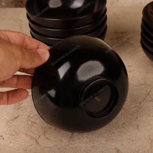 Vintage Japanese Makie Lacquer Bowls with Hobune Design, Early Showa 1927-1945 | SKU: 26M-043 -2
