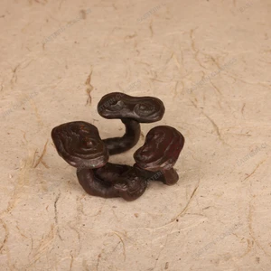 Vintage Japanese Bronze Okimono of Reishi Mushrooms, Early Showa (1927-1945) | SKU: 26M-799 -1
