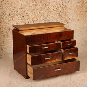 Vintage Japanese Haribako Sewing Chest, Mid Showa (1946-1965) | SKU: 26M-725-1 -11