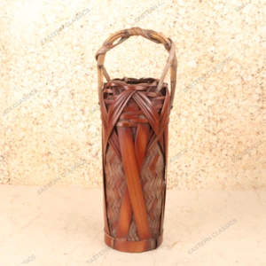 Vintage Japanese Bamboo Ikebana Basket (Hanakago), Late Showa 1966-1989 | SKU: 26M-893 -1