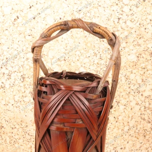 Vintage Japanese Bamboo Ikebana Basket (Hanakago), Late Showa 1966-1989 | SKU: 26M-893 -2