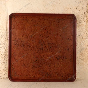 Vintage Japanese Lacquer Large Tray | Board, Tortoiseshell-Patterned Urushi-Style Finish, Mid Showa (1946-1965) | SKU: 26M-103-1 - 1