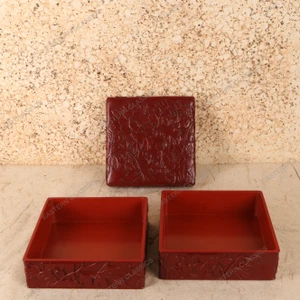 Vintage Japanese Lacquered Jubako Stacking Box, Early Showa (1927-1945) | SKU: 26M-905 -2