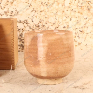Vintage Japanese Hagi-yaki Yunomi Tea Cup with Tomobako, Late Showa (1966-1989) | SKU: 26M-066 -2