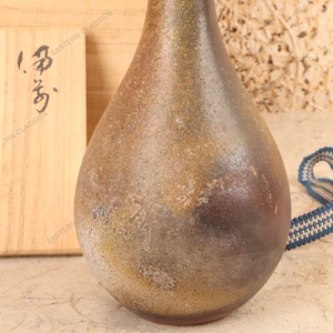 Vintage Japanese Iga-yaki Stoneware Ichirin-zashi Single-stem Flower Vase, Heisei era (1990-2018) | SKU: 26M-635-2 -2