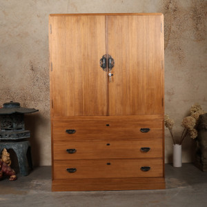 Vintage Japanese Isho-Dansu Wardrobe Chest, Mid Showa (1946-1965) | SKU: 26M-A095