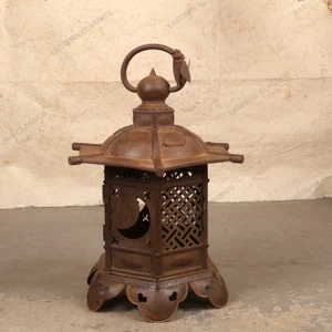Antique Japanese Iron Tsuridoro Hanging Lantern, Taisho era (1912-1926) | SKU: 26J-0273 - 1