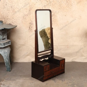 Vintage Japanese Kyodai Dressing Mirror with Drawer Cabinet, Early Showa circa 1927-1945 | SKU: 26J-0297 - 1