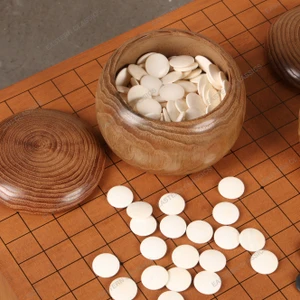 Vintage Japanese Goban with Goke and Goishi, Mid Showa 1946-1965 | SKU: 26J-0431-2 -