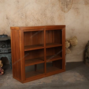 Vintage Japanese Honbako Sliding Glass Bookcase, Early Showa (1927-1945) | SKU: 26J-E015 - 2