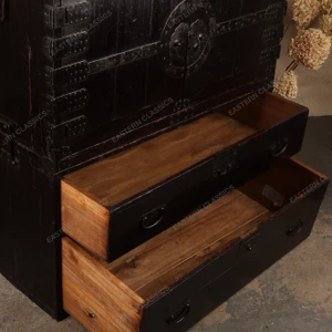 Antique Japanese Choba-dansu Two-Section Merchant Chest, Meiji period, 1868-1911 | SKU: 26J-B025 - 2