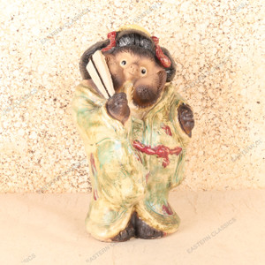 Vintage Japanese Tanuki Geisha Ceramic Figurine, Late Showa (1966-1989) | SKU: 26J-0672-2 - 1