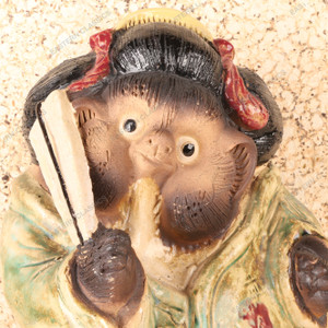 Vintage Japanese Tanuki Geisha Ceramic Figurine, Late Showa (1966-1989) | SKU: 26J-0672-2 - 2