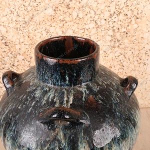 Vintage Japanese Tsubo ceramic jar, Late Showa 1966-1989 | SKU: 26J-0537 - 2