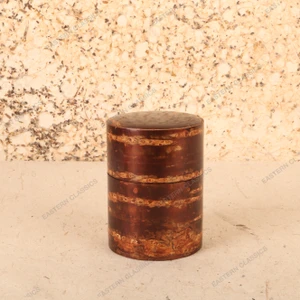 Vintage Japanese Kabazaiku Cherry Bark Tea Caddy (Chazutsu), Late Showa 1966-1989 | SKU: 26J-0221-1 - 1