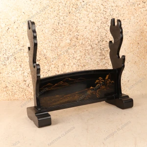 Vintage Japanese katanakake sword display stand, Mid Showa 1946-1965 | SKU: 26J-0359 - 1