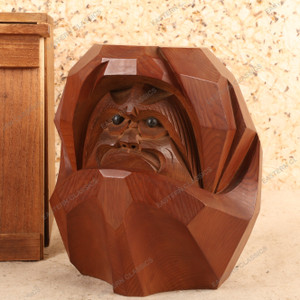 Vintage Japanese Daruma wood sculpture, Early Showa 1927-1945 | SKU: 26J-0556 - 2