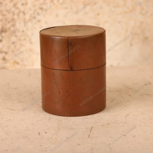 Vintage Japanese Copper Tea Canister (Chazutsu), Mid Showa 1946-1965 | SKU: 26J-0205-6 - 1