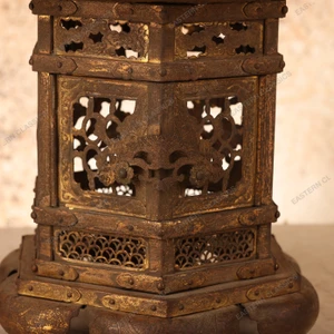 Vintage Japanese Brass Toro Lantern, Early Showa 1927-1945 | SKU: 26J-0381 - 2