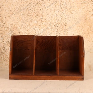 Vintage Japanese Wood Desktop File Sorter, Mid Showa 1946-1965 | SKU: 26J-0502 - 1