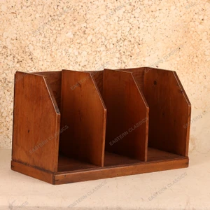 Vintage Japanese Wood Desktop File Sorter, Mid Showa 1946-1965 | SKU: 26J-0502 - 2