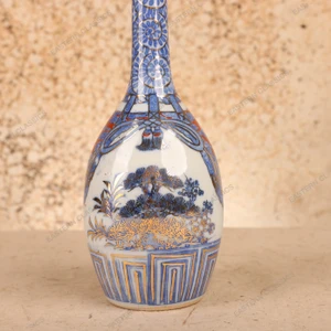 Vintage Japanese Imari-Style Porcelain Tokkuri Sake Flask, Mid Showa 1946-1965 | SKU: 26J-0498-1 - 2
