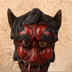Vintage Japanese Oni mask, Mid Showa 1946-1965 | SKU: 26J-0529 - 2