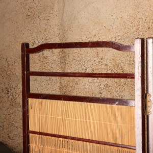 Vintage Japanese Bamboo Byobu Four-Panel Folding Screen, Mid Showa 1946-1965 | SKU: 26J-0189 - 2