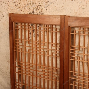 Vintage Japanese Shoin Panel Set with Kumiko Lattice, Mid Showa 1946-1965 | SKU: 26J-0534 - 2