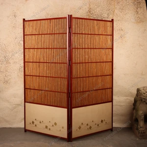 Vintage Japanese Bamboo Reed Folding Screen (Divider), Heisei Era 1990-2018 | SKU: 26J-0674 - 1