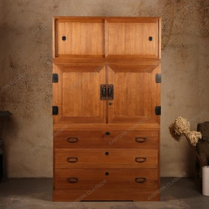 Antique Japanese Three Section Kimono tansu, Taisho 1912-1926 | SKU: 26J-A0480 - 1
