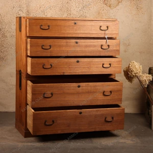 Antique Japanese Two Section Kimono tansu, Taisho, circa 1912-1926 | SKU: 26J-B010 - 2