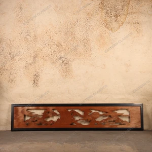 Vintage Japanese Ranma carved wood transom panel, Early Showa 1927-1945 | SKU: 24N-202-1 - 1