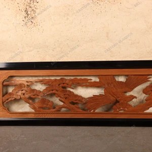 Vintage Japanese Ranma carved transom panel, Early Showa 1927-1945 | SKU: 24N-254-3-1 - 2