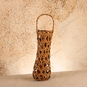 Vintage Japanese Bamboo Hanakago Ikebana Basket with Culm Liner, Late Showa 1966-1989 | SKU: 26J-0469 - 1