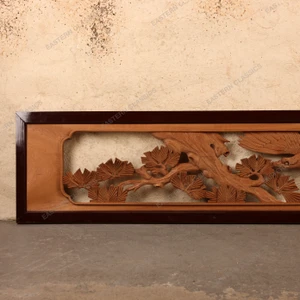 Vintage Japanese Ranma carved wood transom panel, Mid Showa 1946-1965 | SKU: 26J-0511-1 - 2