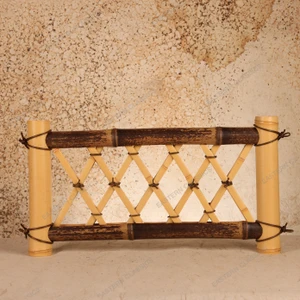 Vintage Japanese Bamboo Sodegaki Lattice Fence Panel, Heisei 1990-2018 | SKU: 26J-0772-2 - 1