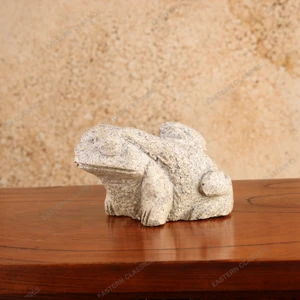 Vintage Japanese Stone Kaeru Okimono, Showa era | SKU: 26J-0817 - 2