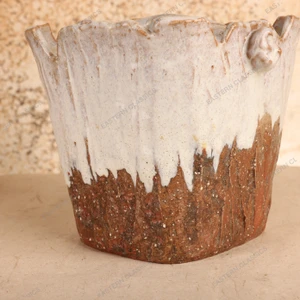Vintage Japanese Ceramic Hana-ike Flower Vase, Late Showa 1966-1989 | SKU: 26J-0562-9 - 2