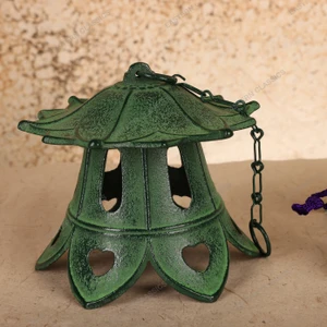 Vintage Japanese Cast Iron Pagoda Furin Wind Chime, Heisei 1990-2018 | SKU: 26J-0613 - 2