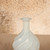 Vintage Japanese Hakuji Porcelain Kabin (Flower Vase) with Spiral Relief, Heisei 1990-2018 | SKU: 26J-0801-1 - 2