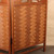 Vintage Japanese Tsuitate Two-Panel Folding Wood Screen with Kumiko Lattice, Pierced Carving, and Parquetry, Mid-Showa 1946-1965 | SKU: 26J-0415 - 7