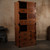 Japanese Tansu Style Tall Cabinet with Drawers and Sliding Doors - 8