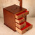 Vintage Japanese Sewing Box with Stand, Late Showa Wood Cabinet - 2